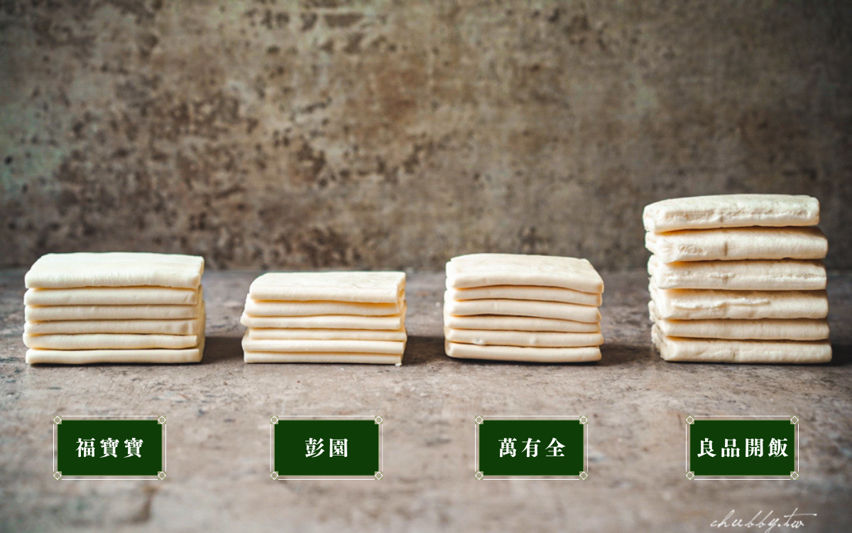 橫切面可以感受到餅皮的紮實程度吧！福寶寶的光看就很綿密，厚薄度也很平均！
