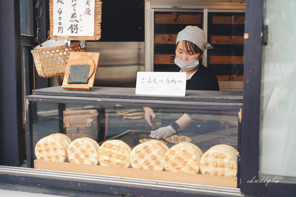 │松島美食│松華堂菓子店美味黑糖蜜餞涼糕、雪竹屋超大塊現烤仙貝