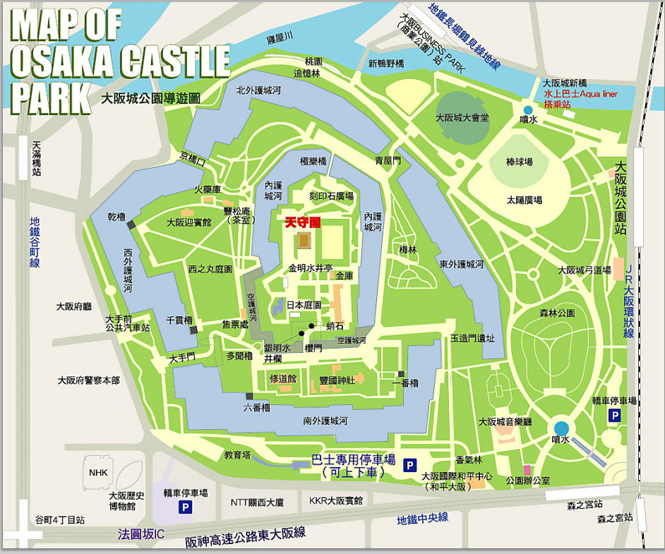 天守閣導遊圖
